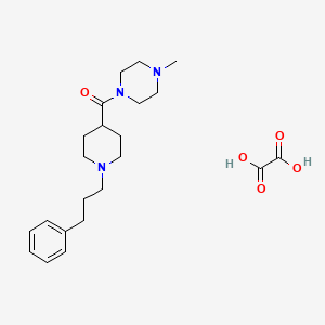 (4-Methylpiperazin-1-yl)-[1-(3-phenylpropyl)piperidin-4-yl]methanone;oxalic acid