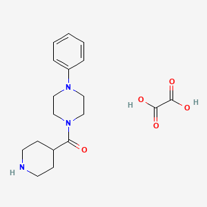 molecular formula C18H25N3O5 B3951025 1-phenyl-4-(4-piperidinylcarbonyl)piperazine oxalate 