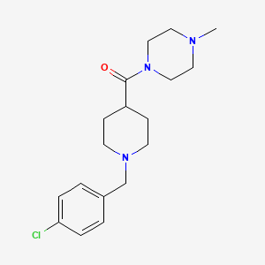 molecular formula C18H26ClN3O B3951034 1-{[1-(4-chlorobenzyl)-4-piperidinyl]carbonyl}-4-methylpiperazine 