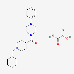 [1-(Cyclohexylmethyl)piperidin-4-yl]-(4-phenylpiperazin-1-yl)methanone;oxalic acid