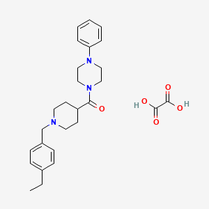 molecular formula C27H35N3O5 B3951067 1-{[1-(4-ethylbenzyl)-4-piperidinyl]carbonyl}-4-phenylpiperazine oxalate 