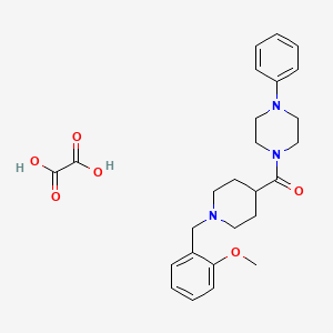 molecular formula C26H33N3O6 B3951071 1-{[1-(2-methoxybenzyl)-4-piperidinyl]carbonyl}-4-phenylpiperazine oxalate 