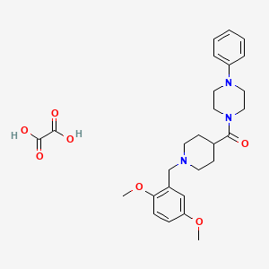 molecular formula C27H35N3O7 B3951107 1-{[1-(2,5-dimethoxybenzyl)-4-piperidinyl]carbonyl}-4-phenylpiperazine oxalate 