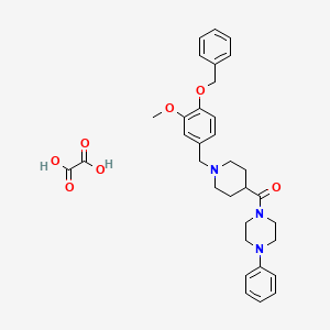 molecular formula C33H39N3O7 B3951113 1-({1-[4-(benzyloxy)-3-methoxybenzyl]-4-piperidinyl}carbonyl)-4-phenylpiperazine oxalate 