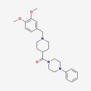 1-{[1-(3,4-dimethoxybenzyl)-4-piperidinyl]carbonyl}-4-phenylpiperazine