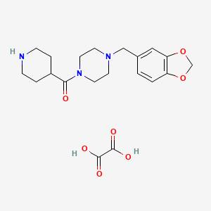 [4-(1,3-Benzodioxol-5-ylmethyl)piperazin-1-yl]-piperidin-4-ylmethanone;oxalic acid