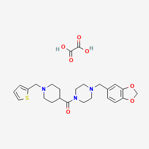 1-(1,3-benzodioxol-5-ylmethyl)-4-{[1-(2-thienylmethyl)-4-piperidinyl]carbonyl}piperazine oxalate