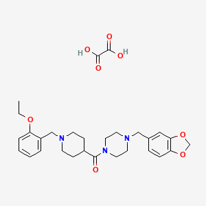 1-(1,3-benzodioxol-5-ylmethyl)-4-{[1-(2-ethoxybenzyl)-4-piperidinyl]carbonyl}piperazine oxalate