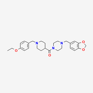 1-(1,3-benzodioxol-5-ylmethyl)-4-{[1-(4-ethoxybenzyl)-4-piperidinyl]carbonyl}piperazine