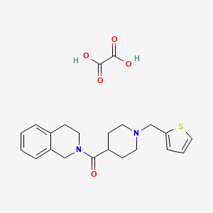 molecular formula C22H26N2O5S B3951204 2-{[1-(2-thienylmethyl)-4-piperidinyl]carbonyl}-1,2,3,4-tetrahydroisoquinoline oxalate 