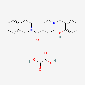 molecular formula C24H28N2O6 B3951226 2-{[4-(3,4-dihydro-2(1H)-isoquinolinylcarbonyl)-1-piperidinyl]methyl}phenol ethanedioate (salt) 