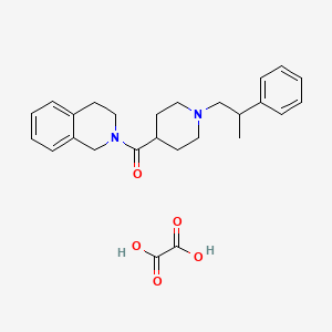 molecular formula C26H32N2O5 B3951233 3,4-dihydro-1H-isoquinolin-2-yl-[1-(2-phenylpropyl)piperidin-4-yl]methanone;oxalic acid 