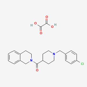 [1-[(4-chlorophenyl)methyl]piperidin-4-yl]-(3,4-dihydro-1H-isoquinolin-2-yl)methanone;oxalic acid