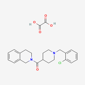 molecular formula C24H27ClN2O5 B3951276 [1-[(2-chlorophenyl)methyl]piperidin-4-yl]-(3,4-dihydro-1H-isoquinolin-2-yl)methanone;oxalic acid 