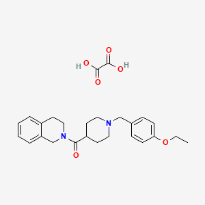 molecular formula C26H32N2O6 B3951279 2-{[1-(4-ethoxybenzyl)-4-piperidinyl]carbonyl}-1,2,3,4-tetrahydroisoquinoline oxalate 