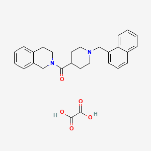 molecular formula C28H30N2O5 B3951287 3,4-dihydro-1H-isoquinolin-2-yl-[1-(naphthalen-1-ylmethyl)piperidin-4-yl]methanone;oxalic acid 