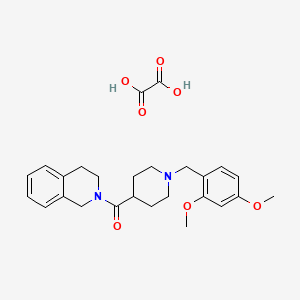 molecular formula C26H32N2O7 B3951297 3,4-dihydro-1H-isoquinolin-2-yl-[1-[(2,4-dimethoxyphenyl)methyl]piperidin-4-yl]methanone;oxalic acid 