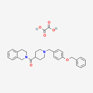 3,4-dihydro-1H-isoquinolin-2-yl-[1-[(4-phenylmethoxyphenyl)methyl]piperidin-4-yl]methanone;oxalic acid