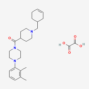 molecular formula C27H39N3O5 B3951314 1-{[1-(3-cyclohexen-1-ylmethyl)-4-piperidinyl]carbonyl}-4-(2,3-dimethylphenyl)piperazine oxalate 