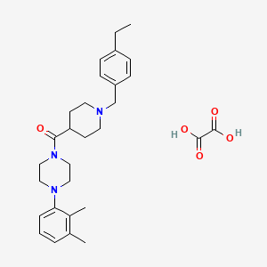 [4-(2,3-Dimethylphenyl)piperazin-1-yl]-[1-[(4-ethylphenyl)methyl]piperidin-4-yl]methanone;oxalic acid