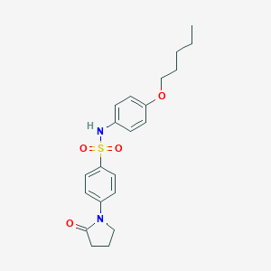 molecular formula C21H26N2O4S B395132 4-(2-oxo-1-pyrrolidinyl)-N-[4-(pentyloxy)phenyl]benzenesulfonamide 