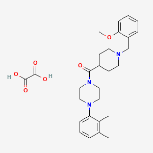 molecular formula C28H37N3O6 B3951322 1-(2,3-dimethylphenyl)-4-{[1-(2-methoxybenzyl)-4-piperidinyl]carbonyl}piperazine oxalate 