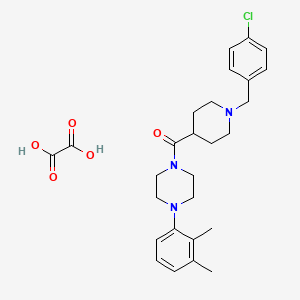 [1-[(4-Chlorophenyl)methyl]piperidin-4-yl]-[4-(2,3-dimethylphenyl)piperazin-1-yl]methanone;oxalic acid