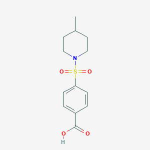 molecular formula C13H17NO4S B395137 4-[(4-Methylpiperidin-1-yl)sulfonyl]benzoic acid CAS No. 385381-42-0