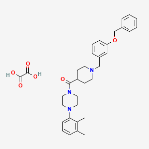 [4-(2,3-Dimethylphenyl)piperazin-1-yl]-[1-[(3-phenylmethoxyphenyl)methyl]piperidin-4-yl]methanone;oxalic acid