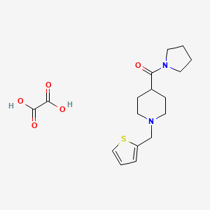 molecular formula C17H24N2O5S B3951374 4-(1-pyrrolidinylcarbonyl)-1-(2-thienylmethyl)piperidine oxalate 