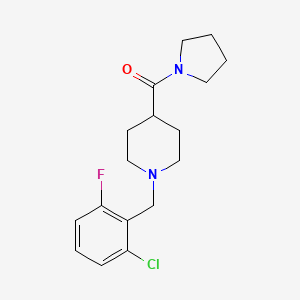 molecular formula C17H22ClFN2O B3951383 1-(2-chloro-6-fluorobenzyl)-4-(1-pyrrolidinylcarbonyl)piperidine 