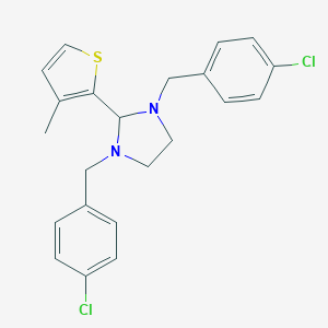 molecular formula C22H22Cl2N2S B395139 1,3-Bis(4-chlorobenzyl)-2-(3-methyl-2-thienyl)imidazolidine 