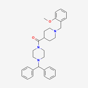 1-(diphenylmethyl)-4-{[1-(2-methoxybenzyl)-4-piperidinyl]carbonyl}piperazine