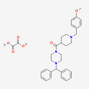 molecular formula C33H39N3O6 B3951411 1-(diphenylmethyl)-4-{[1-(4-methoxybenzyl)-4-piperidinyl]carbonyl}piperazine oxalate 