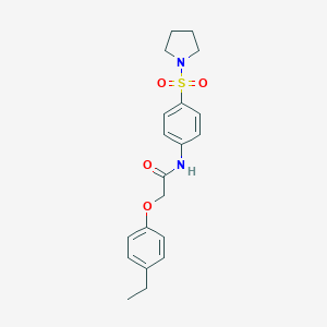 molecular formula C20H24N2O4S B395142 2-(4-ethylphenoxy)-N-[4-(1-pyrrolidinylsulfonyl)phenyl]acetamide 
