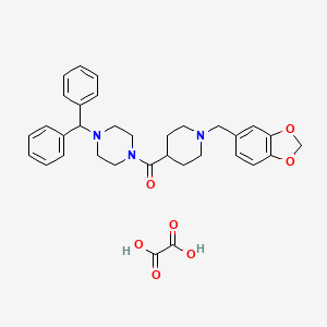 1-{[1-(1,3-benzodioxol-5-ylmethyl)-4-piperidinyl]carbonyl}-4-(diphenylmethyl)piperazine oxalate