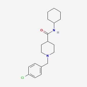 molecular formula C19H27ClN2O B3951423 1-(4-chlorobenzyl)-N-cyclohexyl-4-piperidinecarboxamide 