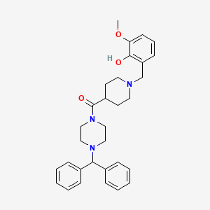 2-[(4-{[4-(diphenylmethyl)-1-piperazinyl]carbonyl}-1-piperidinyl)methyl]-6-methoxyphenol