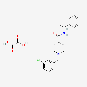 molecular formula C23H27ClN2O5 B3951437 1-(3-chlorobenzyl)-N-(1-phenylethyl)-4-piperidinecarboxamide oxalate 