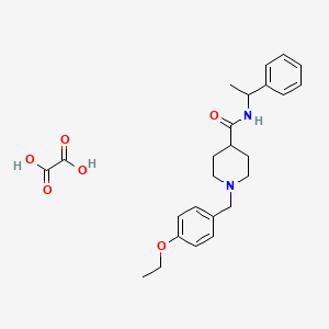 molecular formula C25H32N2O6 B3951448 1-(4-ethoxybenzyl)-N-(1-phenylethyl)-4-piperidinecarboxamide oxalate 