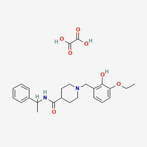 1-(3-ethoxy-2-hydroxybenzyl)-N-(1-phenylethyl)-4-piperidinecarboxamide ethanedioate (salt)