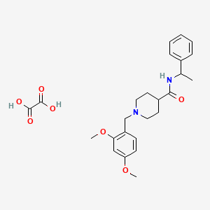 1-[(2,4-dimethoxyphenyl)methyl]-N-(1-phenylethyl)piperidine-4-carboxamide;oxalic acid