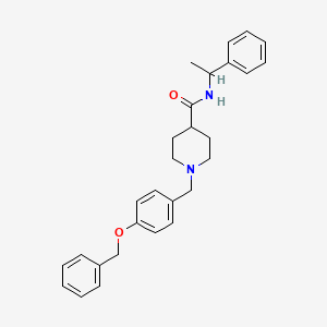 1-[4-(benzyloxy)benzyl]-N-(1-phenylethyl)-4-piperidinecarboxamide