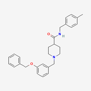 molecular formula C28H32N2O2 B3951478 1-[3-(benzyloxy)benzyl]-N-(4-methylbenzyl)-4-piperidinecarboxamide 