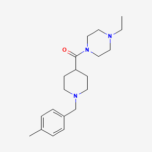 molecular formula C20H31N3O B3951525 1-ethyl-4-{[1-(4-methylbenzyl)-4-piperidinyl]carbonyl}piperazine 