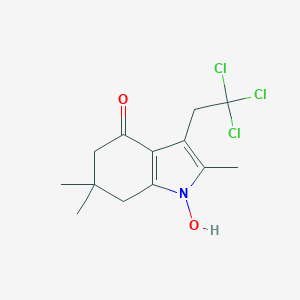molecular formula C13H16Cl3NO2 B395153 1-hydroxy-2,6,6-trimethyl-3-(2,2,2-trichloroethyl)-1,5,6,7-tetrahydro-4H-indol-4-one 