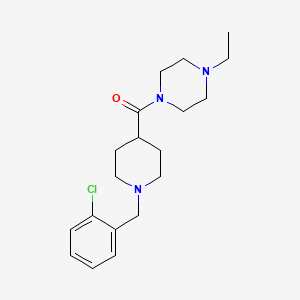 molecular formula C19H28ClN3O B3951533 1-{[1-(2-chlorobenzyl)-4-piperidinyl]carbonyl}-4-ethylpiperazine 