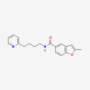 molecular formula C19H20N2O2 B3951542 2-methyl-N-(4-pyridin-2-ylbutyl)-1-benzofuran-5-carboxamide 