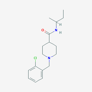 molecular formula C17H25ClN2O B3951550 N-(sec-butyl)-1-(2-chlorobenzyl)-4-piperidinecarboxamide 