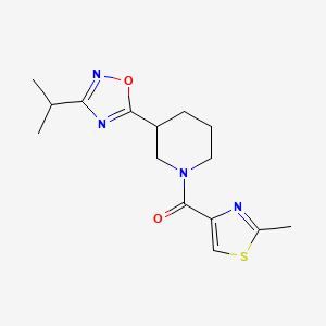 3-(3-isopropyl-1,2,4-oxadiazol-5-yl)-1-[(2-methyl-1,3-thiazol-4-yl)carbonyl]piperidine